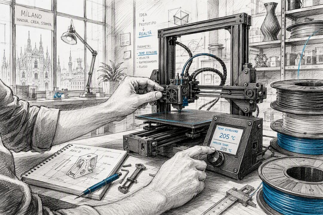 Corsi stampa 3D a Milano da 64 €: cosa impari in laboratorio